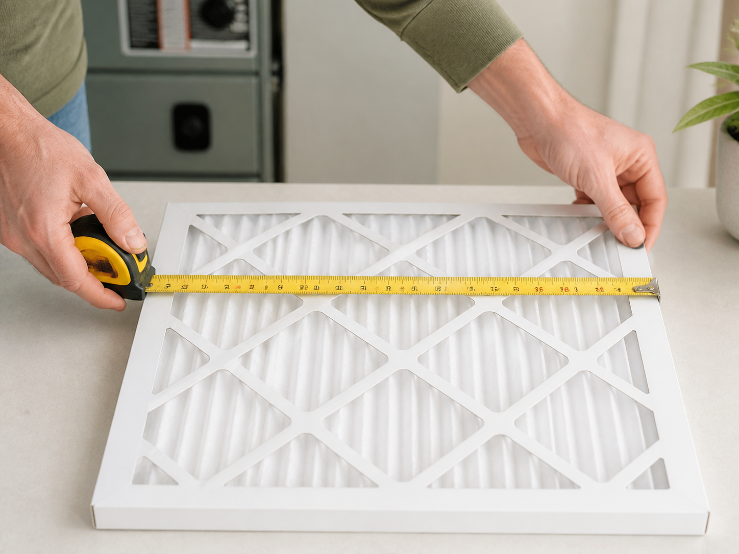Air filter measured from outside edge to outside edge
